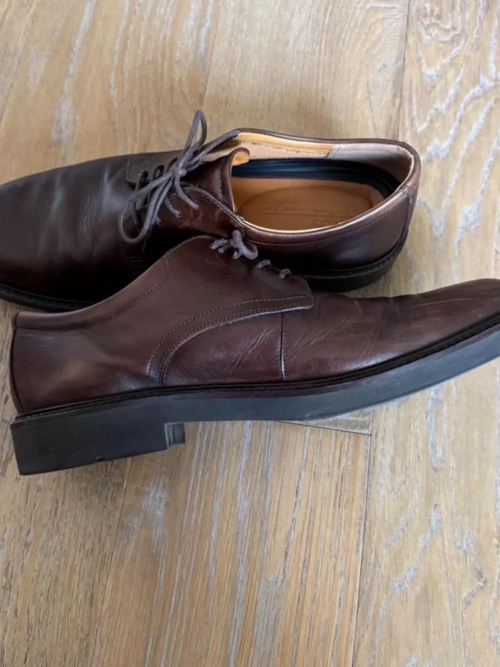 Ecco - Men's Brown Leather Derby Shoes